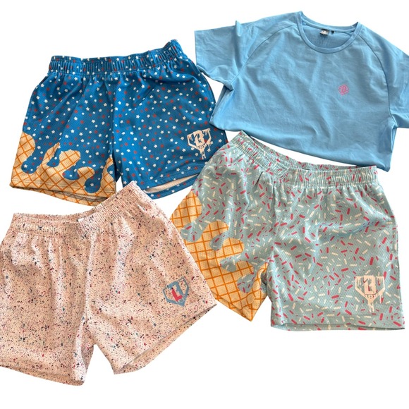 Baseball Lifestyle 101 Other - Baseball Lifestyle 101 Size Mens Small - Ice Cream Sprinkle Mesh Shorts + shirt